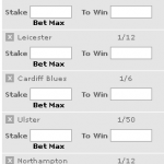 Heineken Cup, time to make a fortune, or not as the case may be.